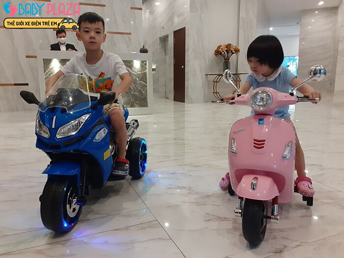Xe mô tô điện trẻ em 3 bánh sáng đèn NEL-1200GS 12